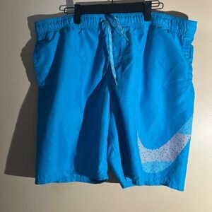 Men’s Nike Teal Drawstring Swim Trunks Size Large
